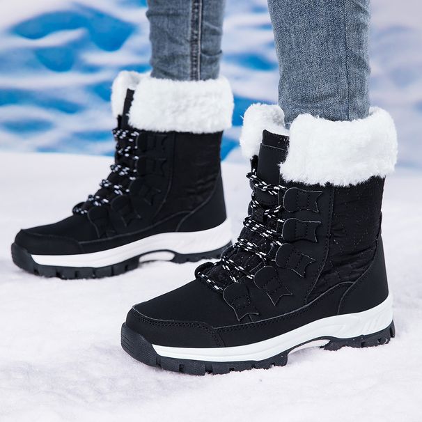 Snow Boots 2025 Winter New Style With Plush And Thickened High Top For Women To Keep Warm, Versatile Cotton Shoes In Northeast China_vogvips.com
