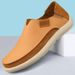 Men's Genuine Leather Casual Lazy Shoes Men Breathable Slip-on Mens Driving Flats Comfortable Loafers Business Moccasins_vogvips.com