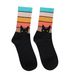 Casual socks hot cat dog rainbow large size cotton socks women's casual cotton women's mid-tube socks_vogvips.com