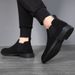 Euro Step 2025 New Brogue Ankle Trendy British Leather Shoes Slip-On Versatile Korean Style Boots For Men_vogvips.com