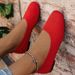 Breathable Knit Slip-On Flats For Women – Lightweight Square-Toe Casual Shoes With Mesh Lining, Soft Rubber Sole (Black, Sky Blue, Red, Khaki, Mint)_vogvips.com