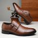 Euro Step Large Size Available Pointed Toe Groom Wedding Business Formal Men's Shoes_vogvips.com