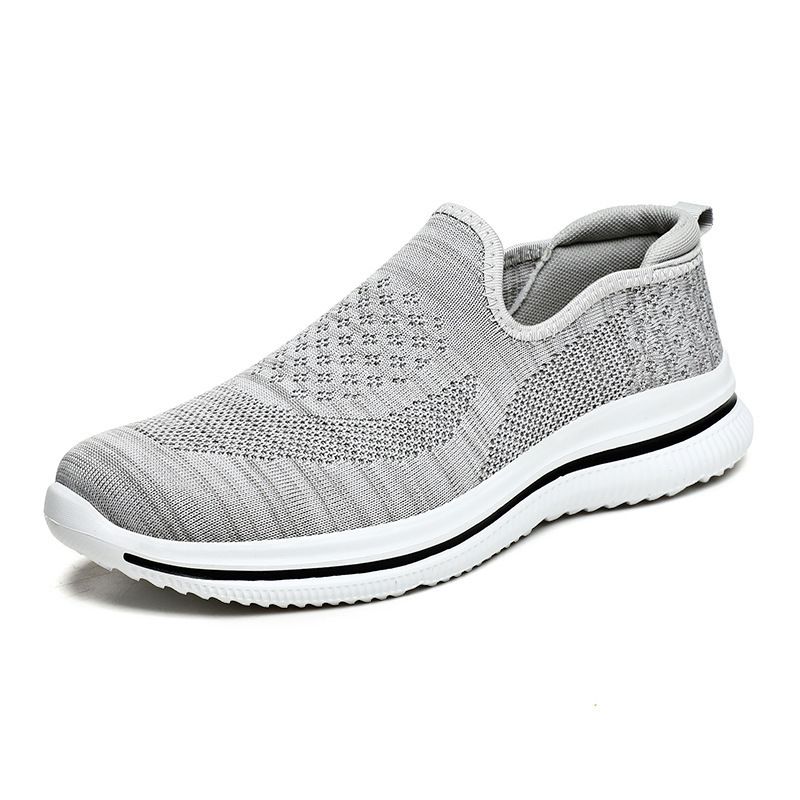 Men's Oversized Loafers, Woven Outdoor Leisure Running Shoes, One Foot Lazy Sports Shoes_vogvips.com