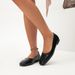 Black Alligator Pattern Square Head Flat Women's Shoes, Retro Commuter Imitation Leather Shoes, Basic Dress Party Shoes_vogvips.com