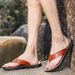Size 38-47 New Italian Leather Flip-flops For Men Casual Cool Beach Summer Hotel Slippers Man Light Flats Luxe Men's_vogvips.com