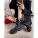 Gravity Shoe Factory French Leather Pile Short For Women 2025 Autumn And Winter Heel Thick Sole British Style Martin_vogvips.com