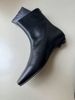 French Minimalist Style Short Slim Women 2024 Fleece Lined Back Zipper Square Toe Versatile Low Heel Martin Boots_vogvips.com