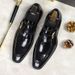Euro Step 【Big Sale】Men's Fashion Business Casual Genuine Patent Leather Shiny Loafers Formal Shoes Men_vogvips.com