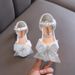 New Baby Girls Single Shoes Princess Shoes Sandals Small Big Children Girls Butterfly Yarn_vogvips.com