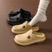 Breathable House Slippers For Indoor Outdoor Women's Soft Soled Outdoor Fashion Slip On Half Slippers_vogvips.com