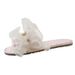 Trendy Satin Slippers For Women, Summer Home Soft-soled Open-toe , Bowknot Forest-style Sweet Slip-ons In Stock_vogvips.com