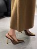 Women High Heels 2026 New Autumn Winter French Style Black Pointed Sexy Patent Leather Metal Buckle Stiletto Closed Toe_vogvips.com
