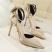 2025 Sweet Shoes, Fine High Heels, Shallow Mouth, Pointed Toe, Hollow Bow, Sandals_vogvips.com