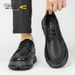 German Camel Dynamic Genuine Men's Thick Business Leather Non-Slip Wear-Resistant Soft Sole Lace-Up Dad Shoes_vogvips.com