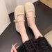Xiaoxiangfeng One-word Buckle Mary Jane Single Shoes Versatile French Shallow Mouth Mary Jane Single Shoes Women_vogvips.com