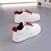 2026 Spring New White Sneakers Korean Version Ins For Female Students Thick-Soled Height-Increasing Sports Shoes Casual_vogvips.com