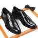 Euro Step 2025 Wenzhou Large Size Brogue Gentleman Suit Formal Leather Men Pointed Oxford Shoes Trendy_vogvips.com