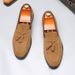 Men's soft loafers plus size casual slip-on leather shoes_vogvips.com