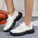 Large Size Sports For Women, Breathable Fly Knit Socks, One Foot Lazy Shoes_vogvips.com