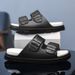 Mens Rubber Slippers Thick Soles Slides Summer Beach Shoes Casual Outdoor Slide Slipper Slip On Sandals_vogvips.com