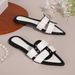 Women's Shoes New Flat Pointed Open Toe Slippers Fashionable Outdoor Casual Sandals_vogvips.com