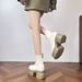 White Height-Increasing 12CM Platform Thick Sole Slim Short 2025 New Autumn Winter High Heel Martin Boots_vogvips.com