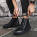 European Warm Series Large Size Outdoor Martin Autumn High Top Men's Leather Korean Style Cotton Boots_vogvips.com