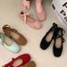 Fashionable Pink Ballet Flats For Women 2025 New Summer Soft Sole Mary Jane Shoes To Match Dresses_vogvips.com