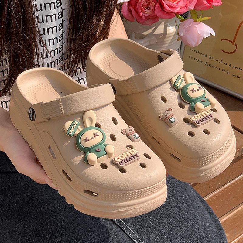 Summer 2026 New Breathable Thick-Soled Slip-On Clogs With A Cushioning Feel, Non-Slip Nurse And Pregnant Women's Sandals_vogvips.com