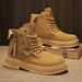 Autumn New Men' High-top Martin Work Boot Britih Style Korean Verion Veratile Motorcycle Outdoor Caual Trendy_vogvips.com
