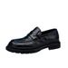 Spring New British Genuine Casual Versatile Business Leather Round Toe Trendy Thick Sole Heightened Men's Shoes_vogvips.com
