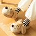 2025 Autumn Winter New Couple Puppy Cotton Women Non-Slip Indoor Cartoon Furry Men Home Slippers_vogvips.com