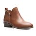 Solid color back hollowed out British small short boots female pointed head thick heel fashion boots_vogvips.com