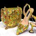 Women's Shoe Bag Set Combination Pointed Toe With Heel Shoes Special-shaped Shoulder Bag Handbag_vogvips.com