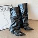 F7868-1 Fashionable Pleated Over-the-Knee 2025 New Hot Girl High Stacked Cuffed Boots_vogvips.com