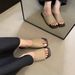 Women's Slippers For Summer Outings, Wearing The 2024 New Korean Version Of Fairy Beach Soft Flat Bottomed One Line_vogvips.com