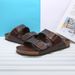 Cork Footbed Clogs Slippers For Women Men Outdoor Fashion Thick Bottom Sandals With Arch Support Home Shoes Leather_vogvips.com
