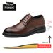 Men's Leather Wedding Dress Shoes Brogue Formal Heightening Brock Business Dress Men's Shoes_vogvips.com