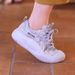 Thick-soled Mesh Breathable Sneakers Women's Fashion Little White Shoes Soft-soled Lightweight Running Shoes_vogvips.com