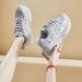 New Spring And Autumn Women's Breathable Mesh Sports Shoes, Korean Style Thick-soled Casual Soft-soled Running Dad Shoes_vogvips.com