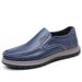 New Style Simple Casual Leather Men's Slip-On Shoes Business Breathable Loafers_vogvips.com