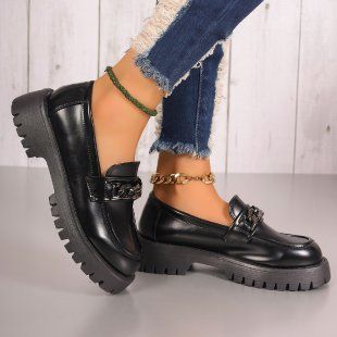 Plus-size Chain Loafers Women's Fashion Shoes_vogvips.com