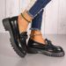 Plus-size Chain Loafers Women's Fashion Shoes_vogvips.com