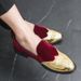 Suitable For All Seasons Spring Autumn New Loafers Corduroy Patchwork Men's Patent Casual Leather Shoes Men_vogvips.com