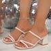 2025 Summer New Thick-Heeled Women's Sandals Square-Toed Fairy-Style Fashionable Versatile High-Heeled Slippers For Dresses_vogvips.com