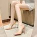 2024 New Nude Red Sole Pointed Toe High Heels Women Thin Heel Shallow Mouth Elegant Patent Leather Professional Side Cut_vogvips.com