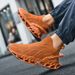 Men’s Shoes New Flying Woven Breathable Sports Shoes Shock Absorbing Running Shoes Socks Mouth Lazy Shoes Outdoor Casual Shoes Men's Shoes_vogvips.com