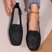 Women's New Large Size Round Toe Flat Shoes Women's Shallow Mouth Sports Style Casual Shoes_vogvips.com