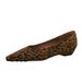 Women's Pointed Toe Slip-On Low Heel Shoes - Soft Suede Comfortable Flats With Leopard Print & Solid Colors - Sizes 35-43 Leopard Print Slip On Shoes_vogvips.com
