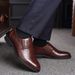 Men's New Trendy Crocodile-patterned Business Formal Slip-on Shoes, Versatile Men's Wedding Leather Shoes_vogvips.com